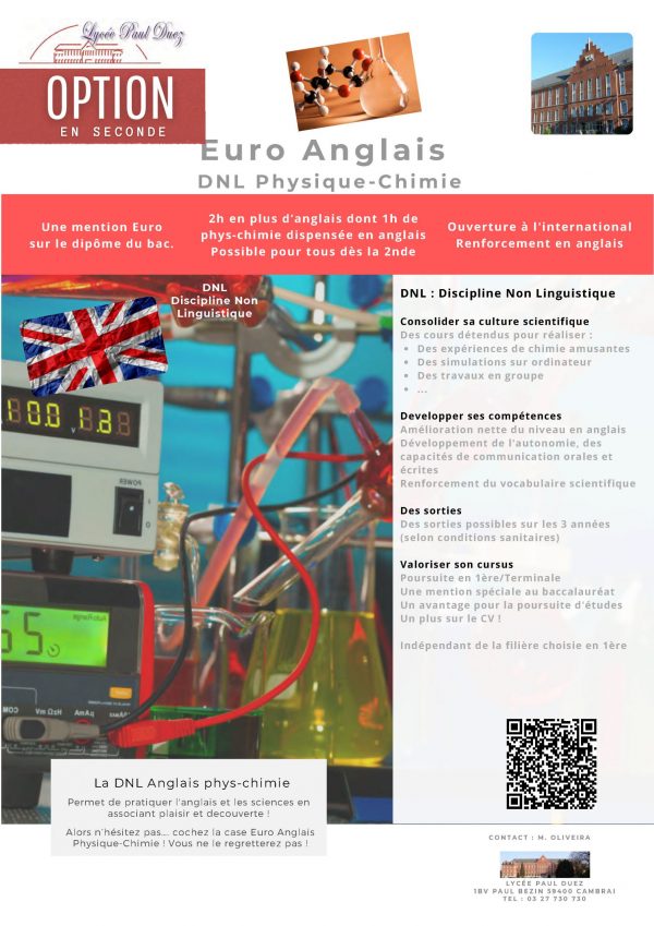 Option Euro Anglais Physique-Chimie
